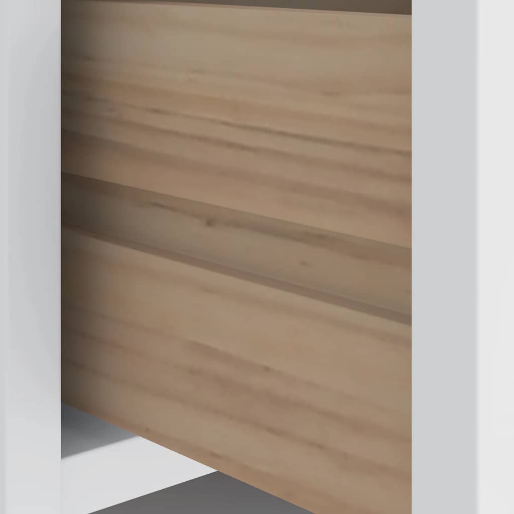 Solid Pine Hallway Bench SANDNES White - 45x40x50 cm