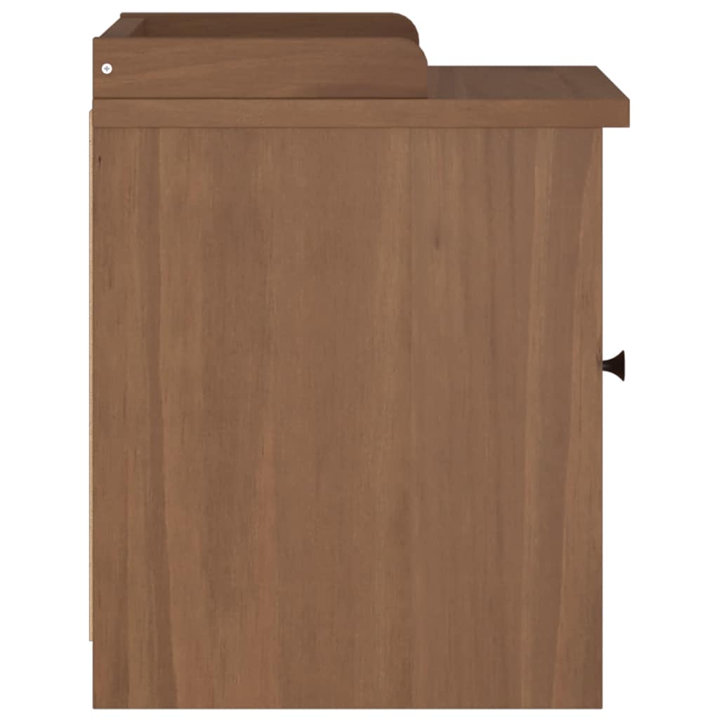 Solid Pine Hallway Bench SANDNES 45x40x50 cm - Natural Finish