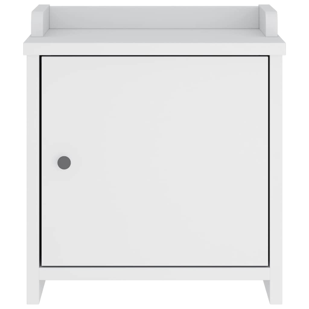Solid Pine Hallway Bench SANDNES - White 45x40x50 cm