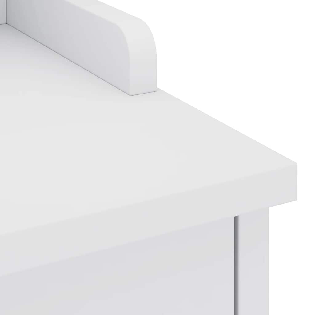 Solid Pine Hallway Bench SANDNES - White 45x40x50 cm