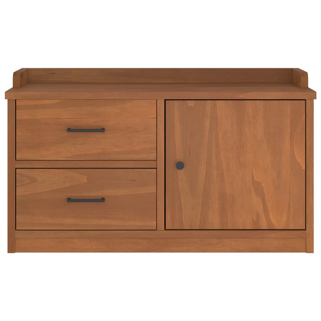 Solid Wood Pine Hallway Bench SANDNES 87x40x50 cm