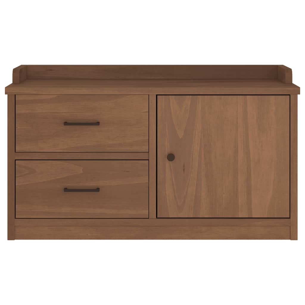 SANDNES Solid Pine Hallway Bench 87x40x50 cm - Natural Wood Finish