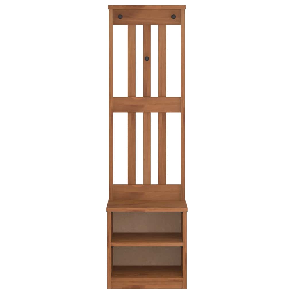 Solid Wood Pine Hall Tree SANDENS 45x40x159.5 cm Organizer