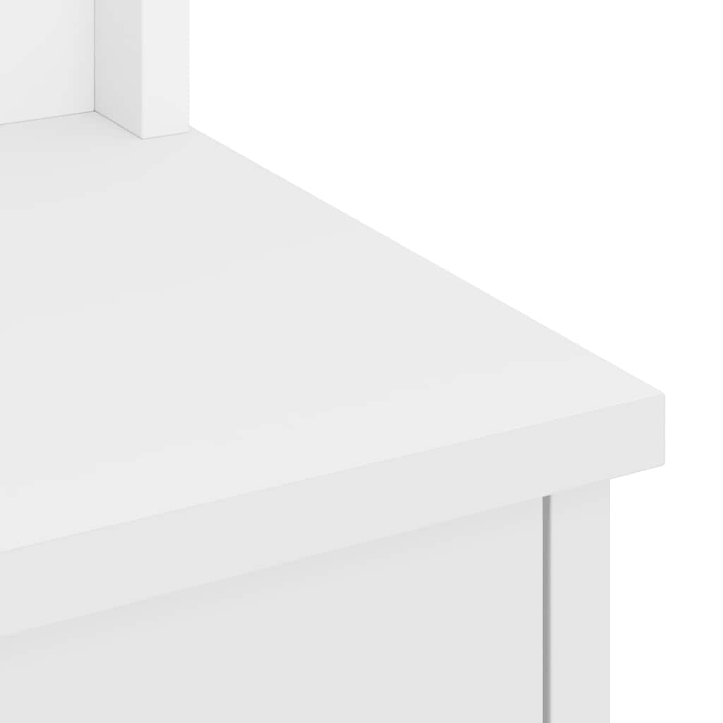 White Solid Wood Hall Tree SANDENS, 45x40x159.5 cm Pine