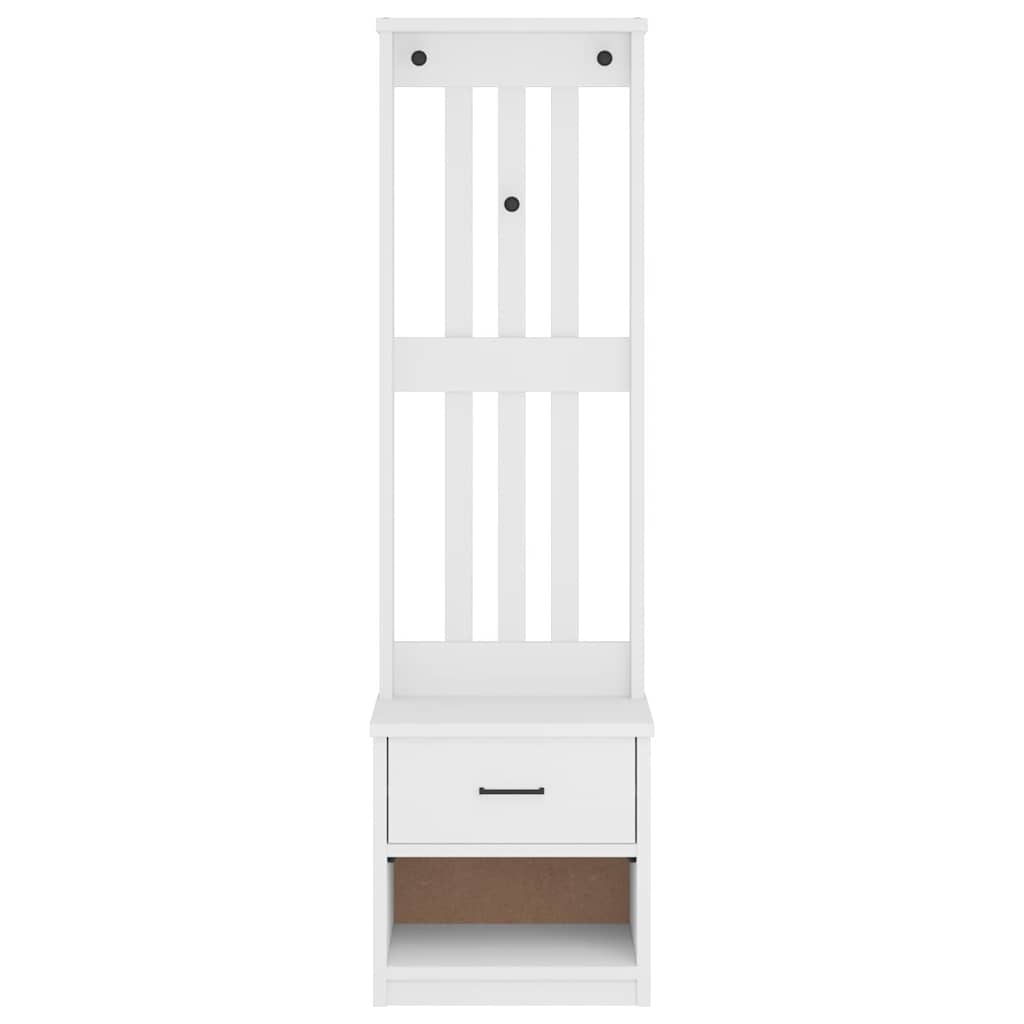 White Solid Pine Hall Tree SANDENS 45x40x159.5 cm
