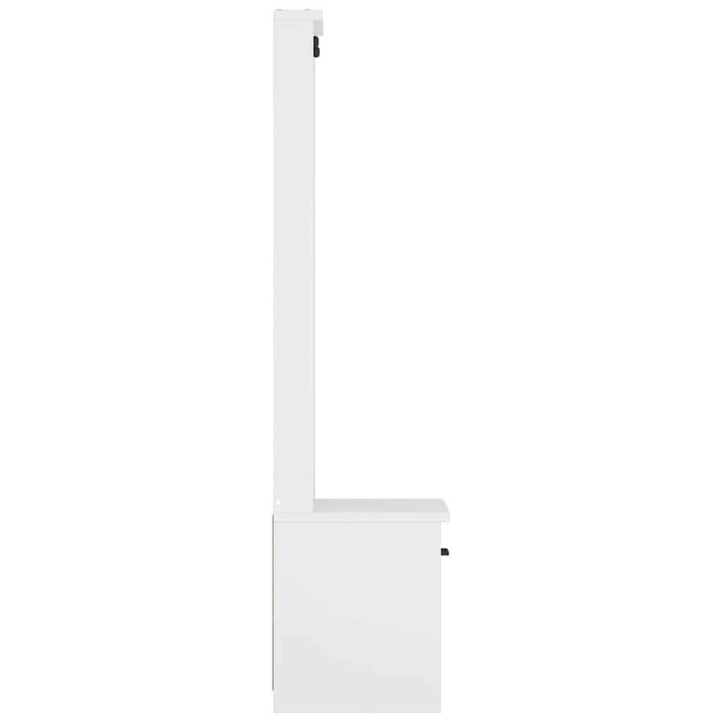 White Solid Pine Hall Tree SANDENS 45x40x159.5 cm