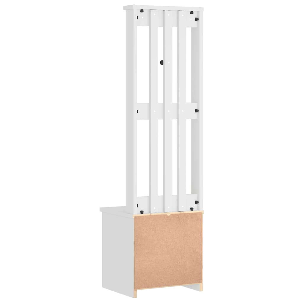 White Solid Pine Hall Tree SANDENS 45x40x159.5 cm