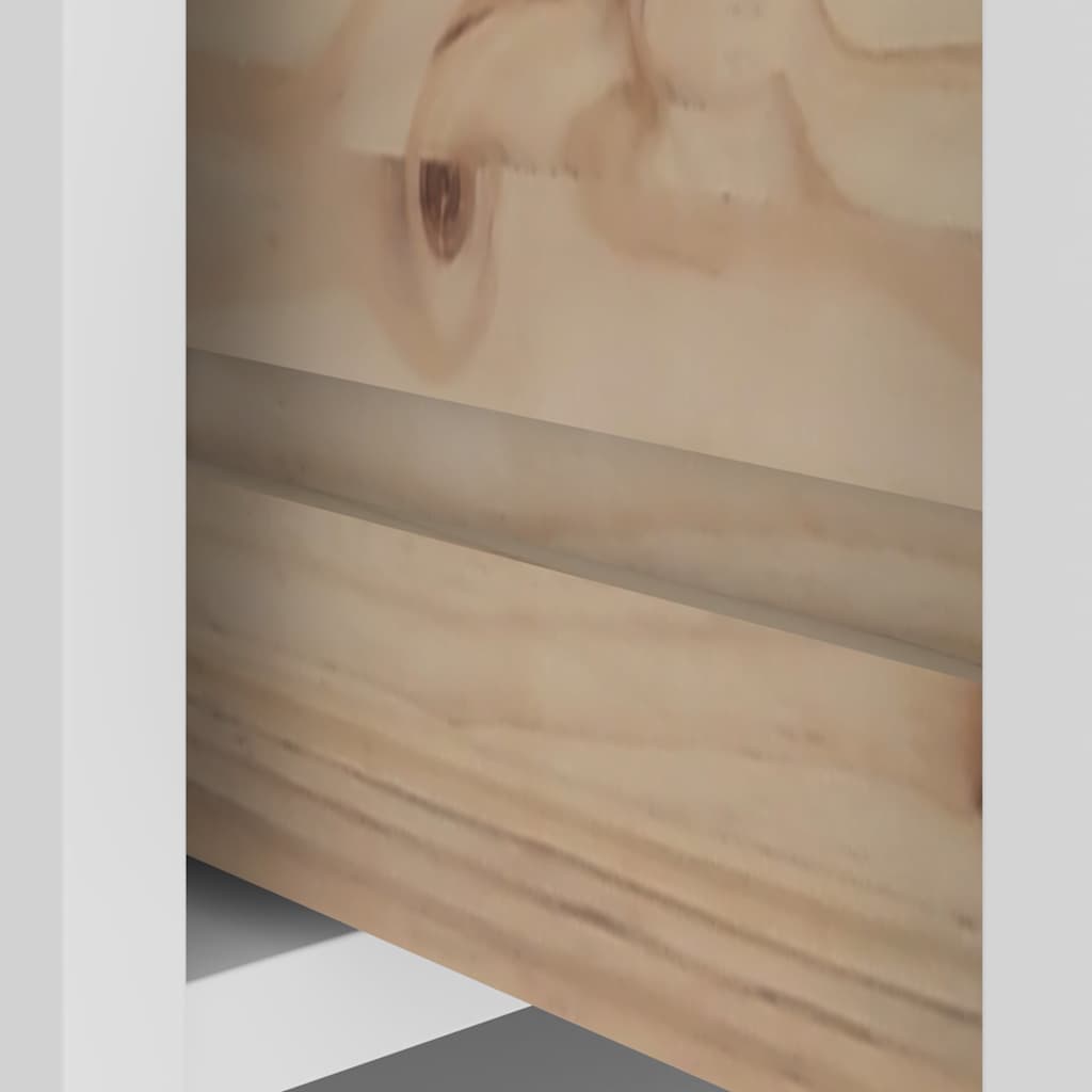 White Solid Pine Hall Tree SANDENS 45x40x159.5 cm