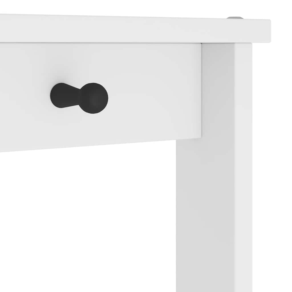 White Solid Wood Hall Tree SANDENS 87x40x159.5 cm Pine Finish