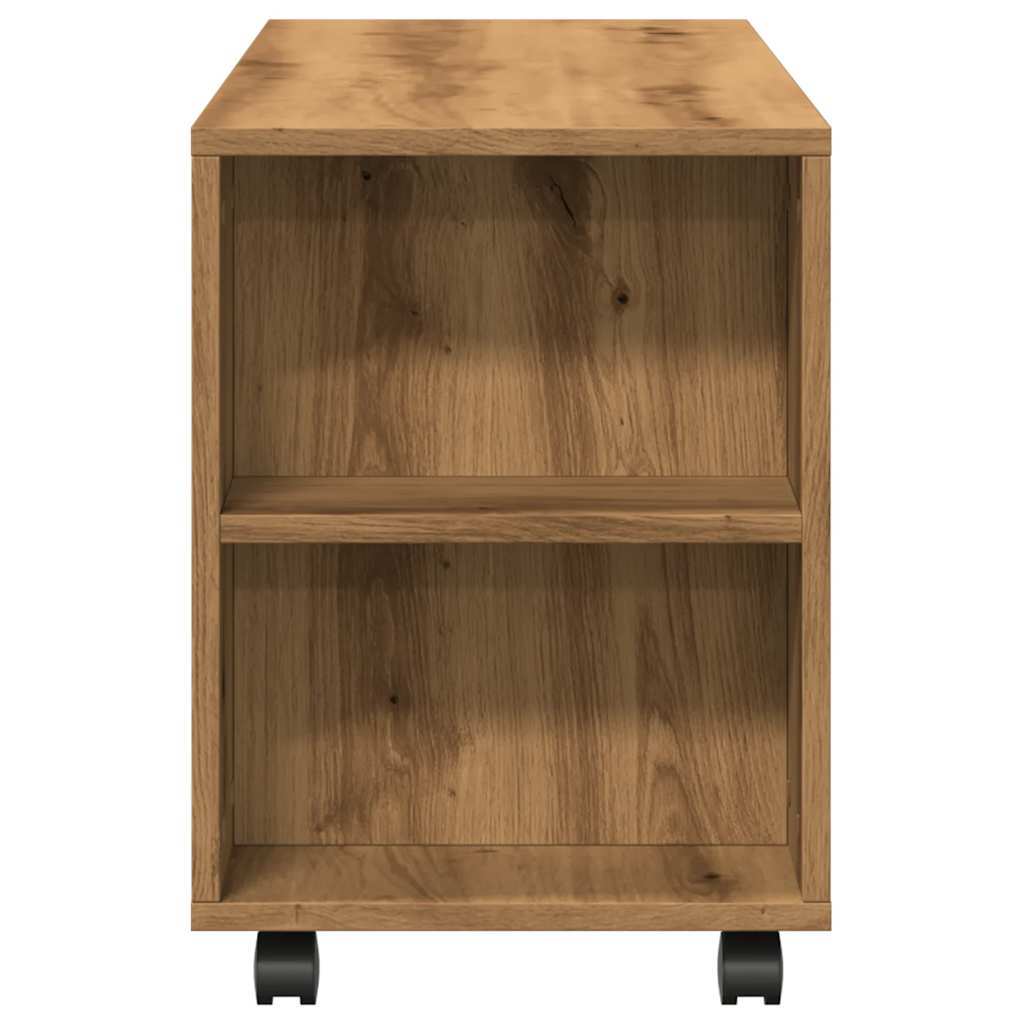 TV Cabinet with Wheels Artisan Oak 102x34.5x43 cm Engineered Wood