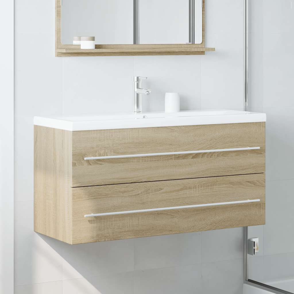 Sonoma Oak Sink Cabinet 100x38.5x48 cm - Durable Engineered Wood