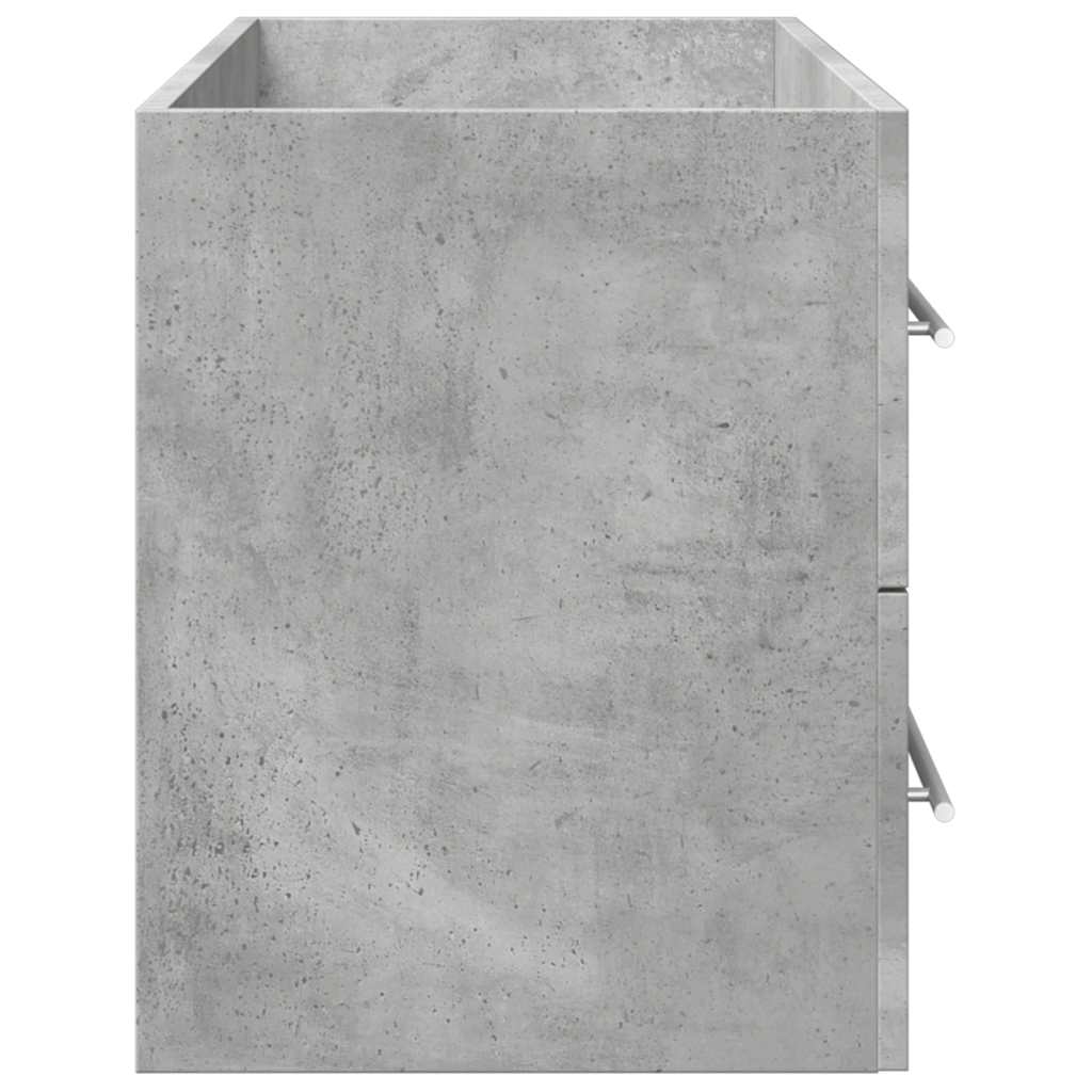 Concrete Grey Engineered Wood Sink Cabinet, 100x38.5x48 cm