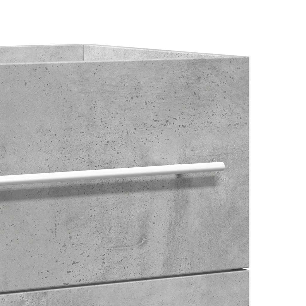Concrete Grey Engineered Wood Sink Cabinet, 100x38.5x48 cm