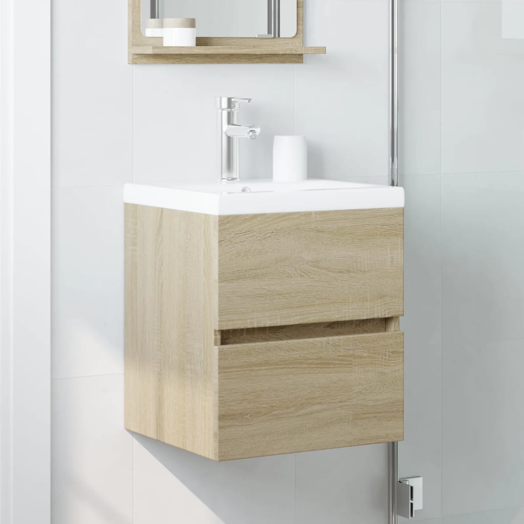 Sonoma Oak Sink Cabinet, 41x38.5x45cm, Engineered Wood Finish