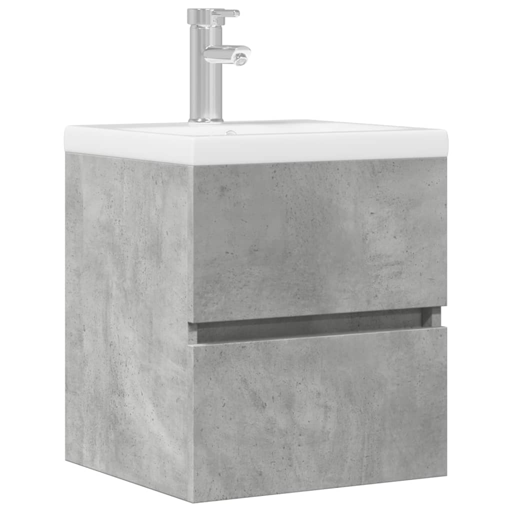 Concrete Grey Engineered Wood Sink Cabinet - 41x38.5x45 cm