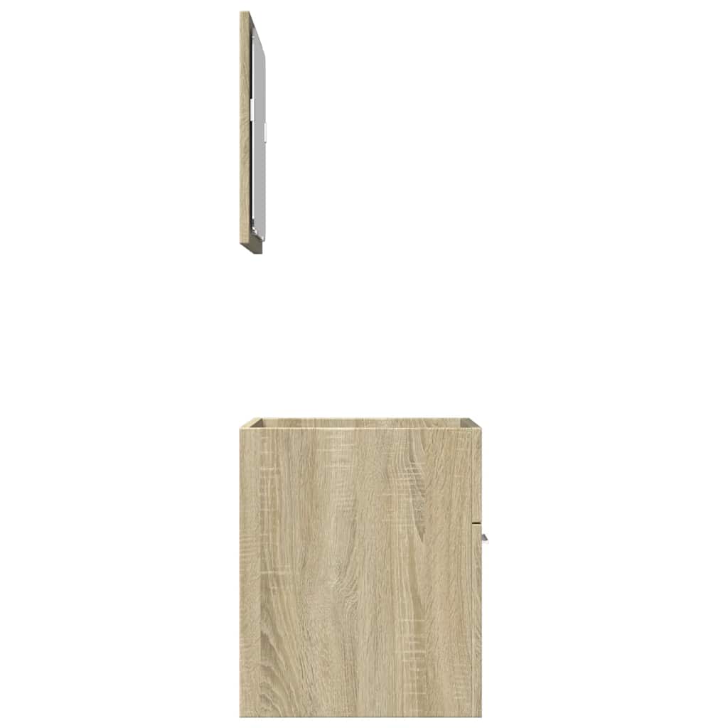 2 Piece Bathroom Furniture Set - Sonoma Oak Engineered Wood