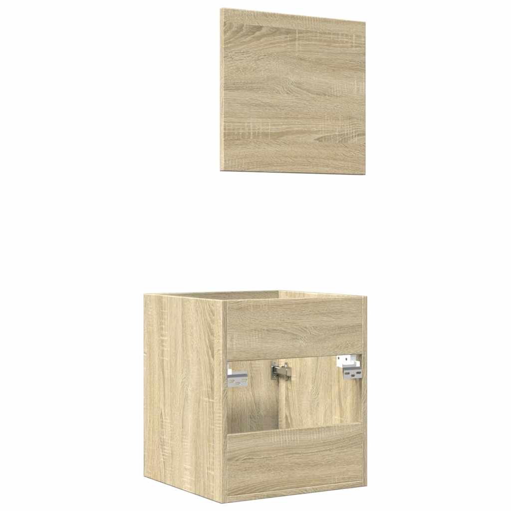 2 Piece Bathroom Furniture Set - Sonoma Oak Engineered Wood