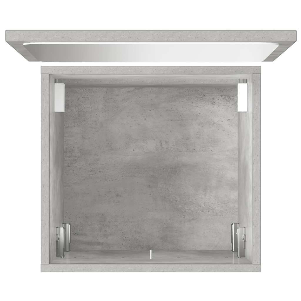 Concrete Grey 2-Piece Bathroom Furniture Set - Engineered Wood
