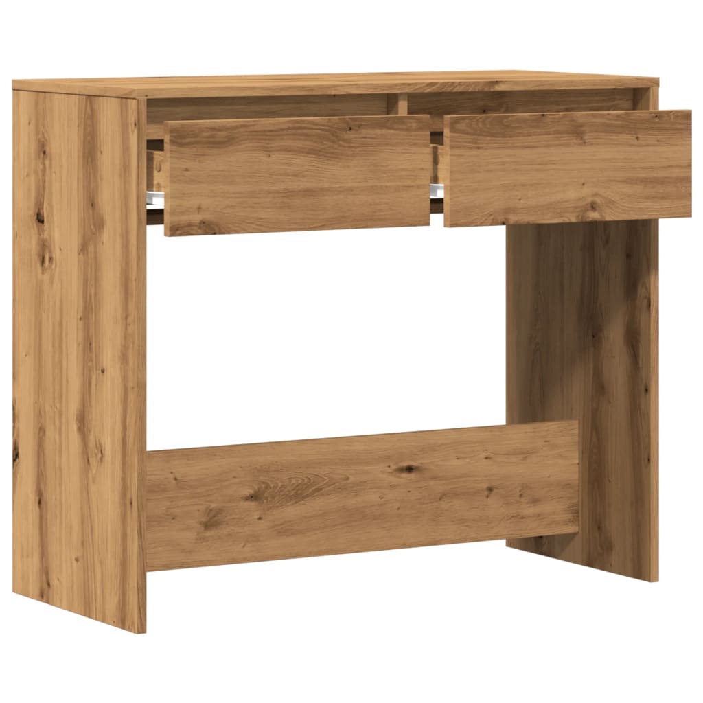 Artisan Oak Console Table 89x41x76.5 cm - Engineered Wood Elegance