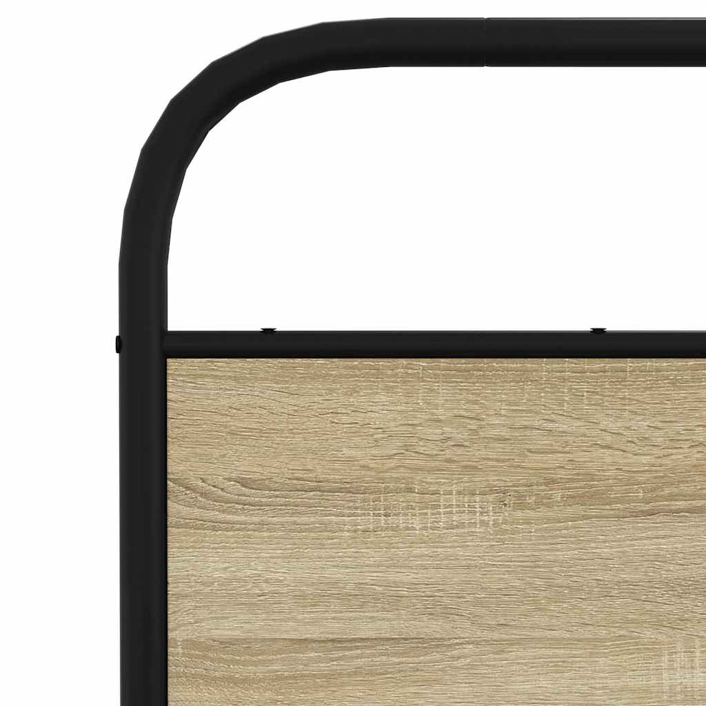 Bed Frame Without Mattress 120x200 cm Sonoma Oak Engineered Wood