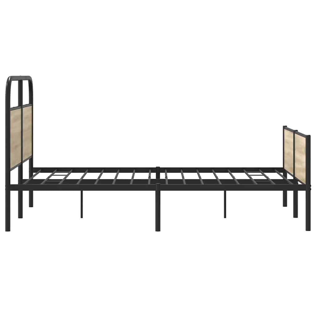 Bed Frame without Mattress 120x190 cm Sonoma Oak Engineered Wood