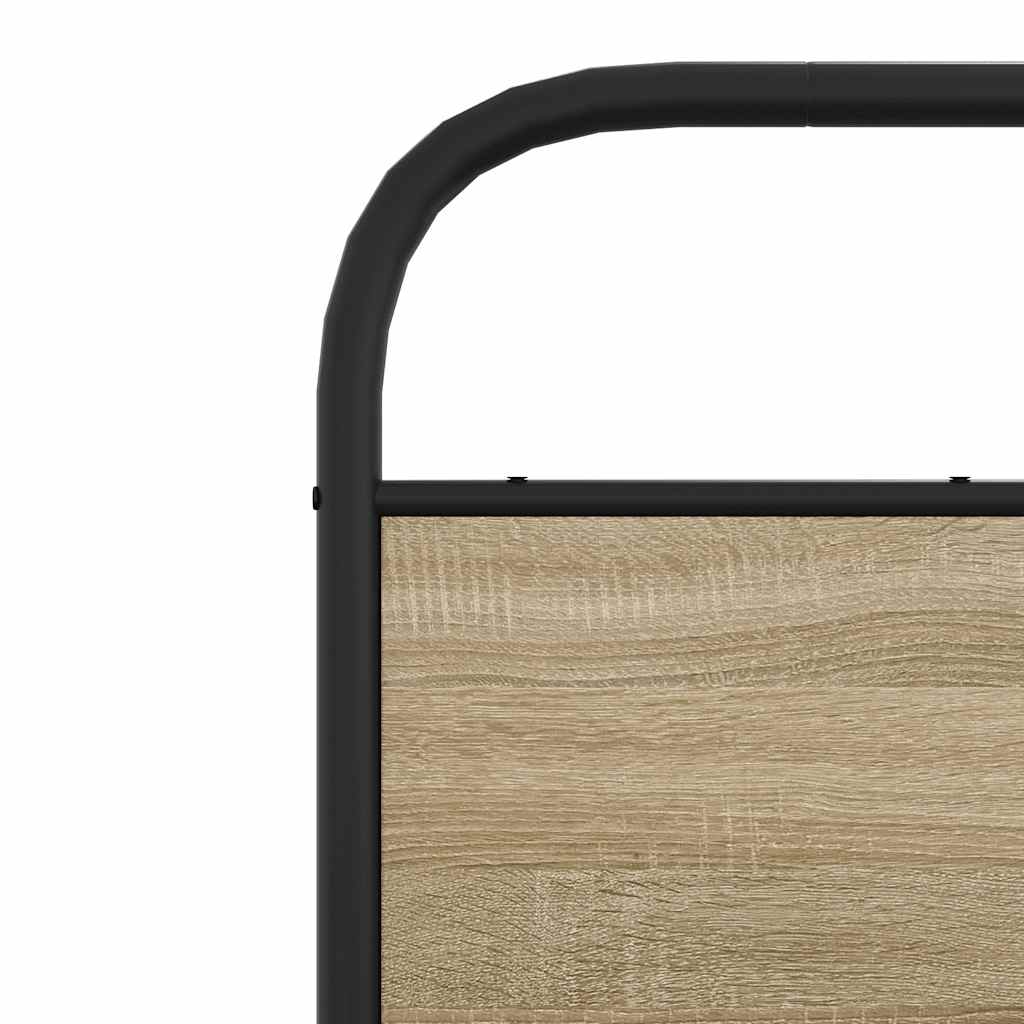 Bed Frame without Mattress 120x190 cm Sonoma Oak Engineered Wood