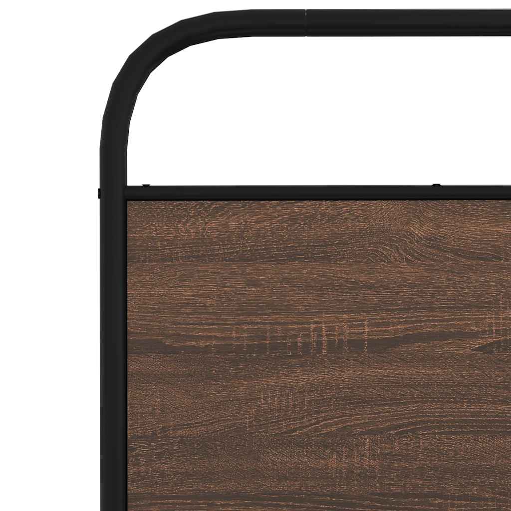 Bed Frame without Mattress 120x190 cm Small Double Brown Oak Engineered Wood