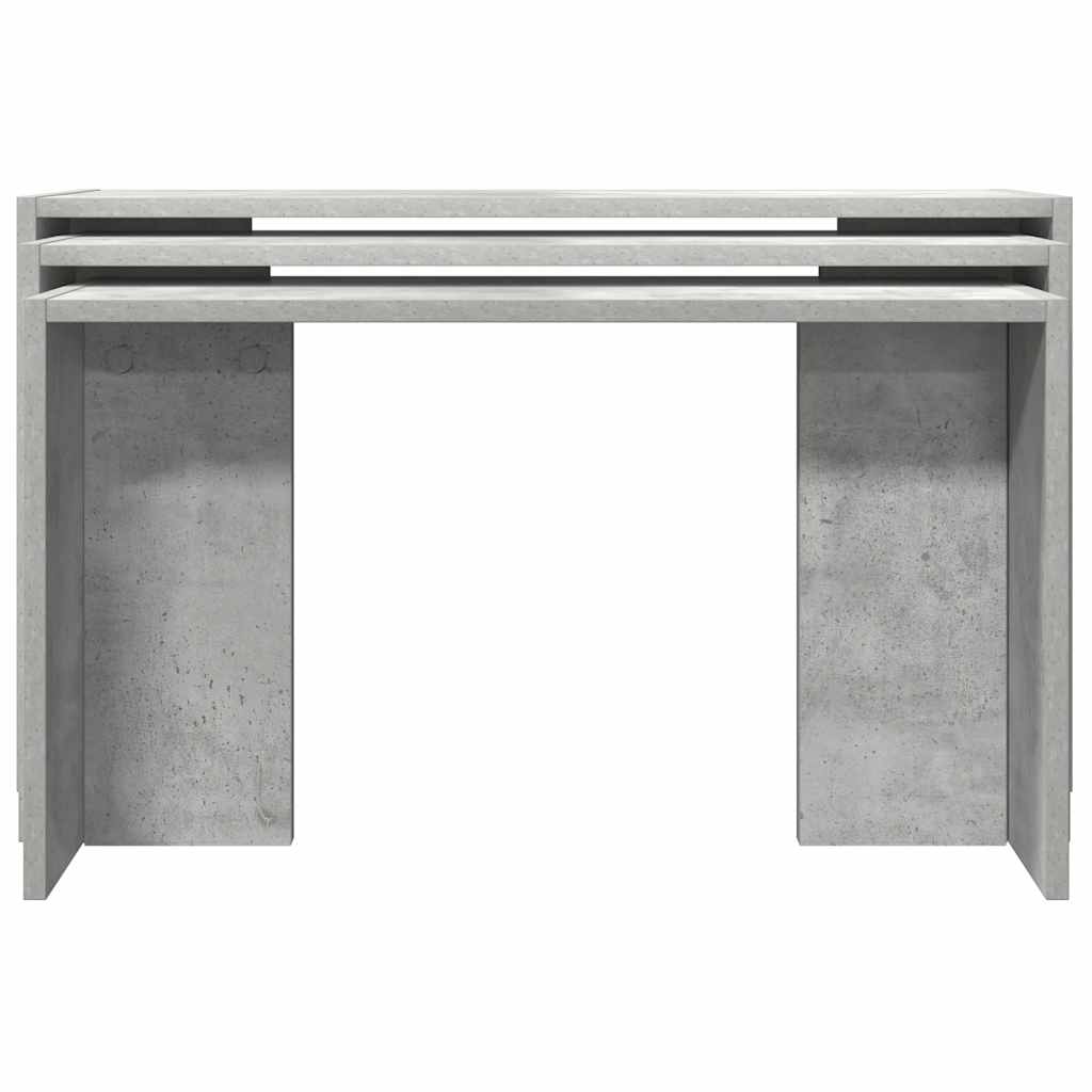 Concrete Grey Engineered Wood Nesting Tables - Set of 3