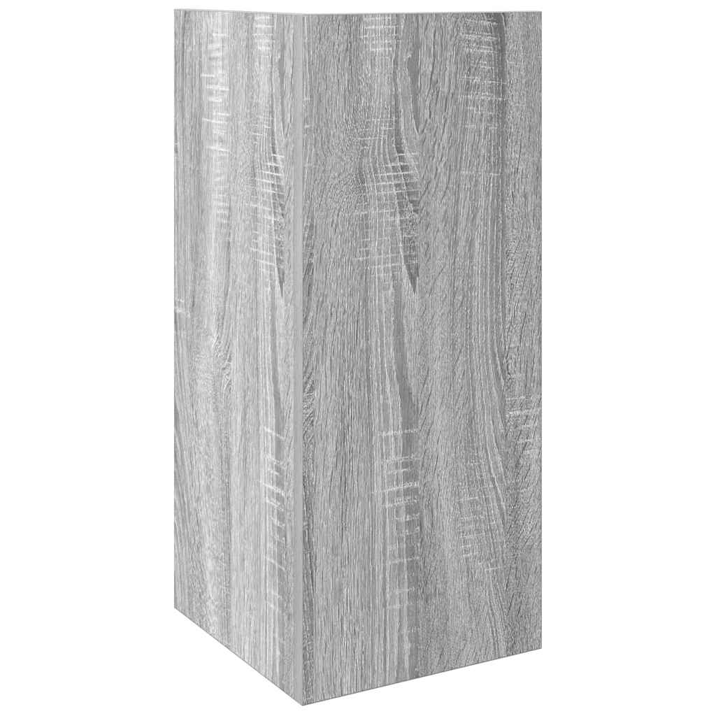 Grey Sonoma Side Tables with Shelf - Set of 2, 25.5x27x60 cm
