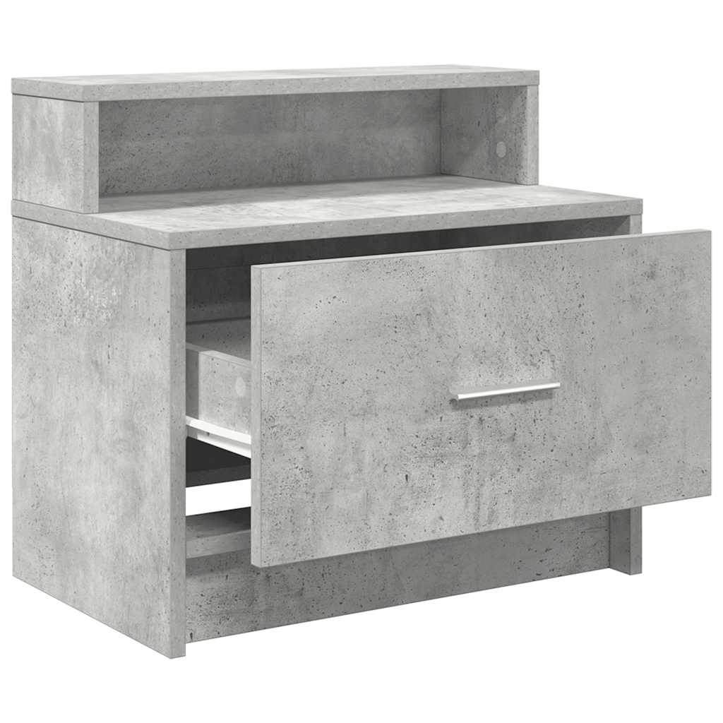Bedside Cabinets with Drawer 2 pcs Concrete Grey 51x31x47 cm