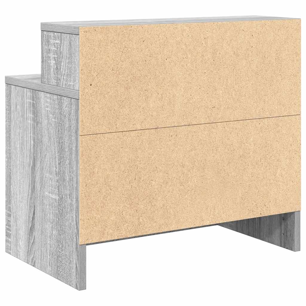 Bedside Cabinet with Drawer Grey Sonoma 51x31x47 cm