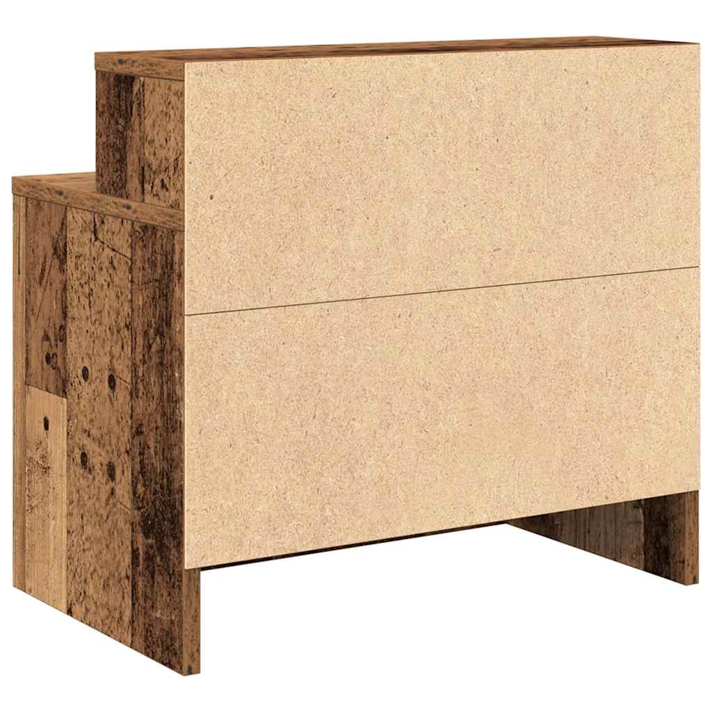 Bedside Cabinet with Drawer Old Wood 51x31x47 cm