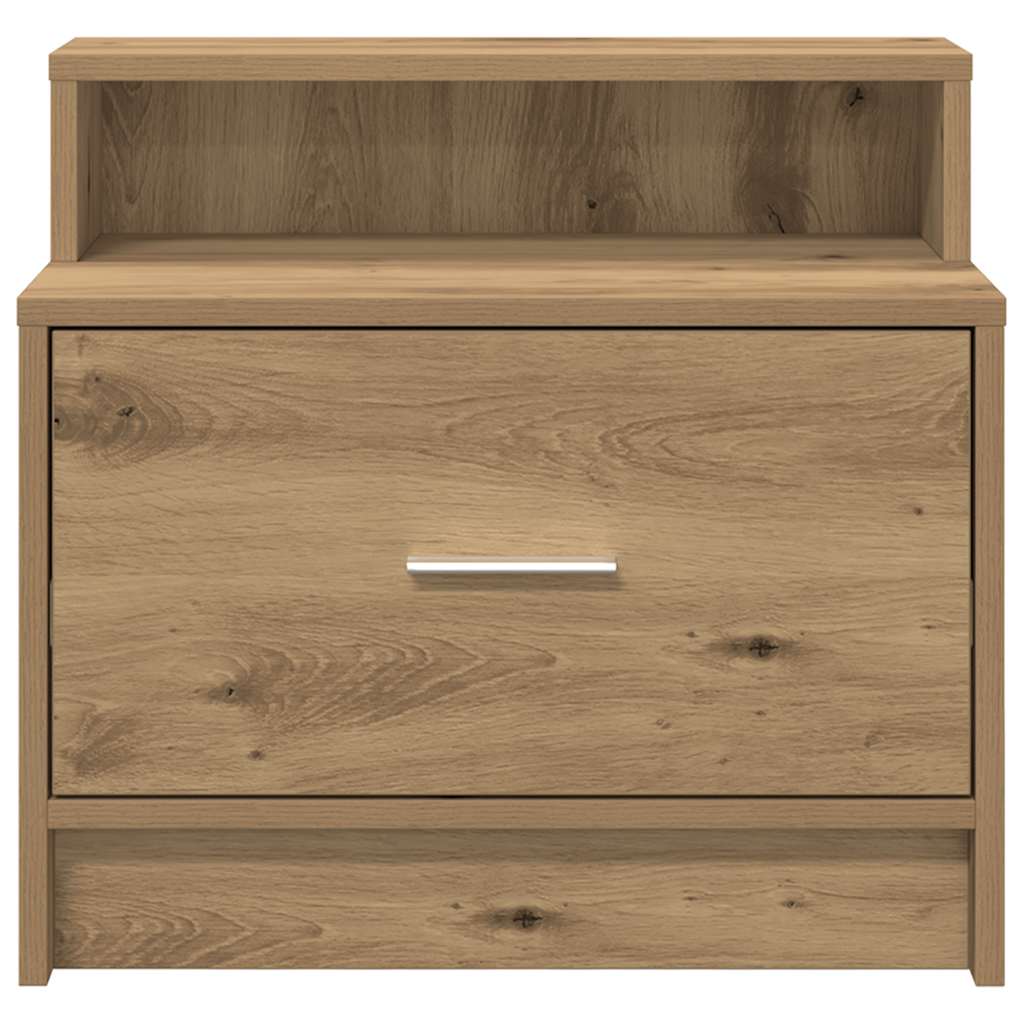 Bedside Cabinet with Drawer Artisan Oak 51x31x47 cm