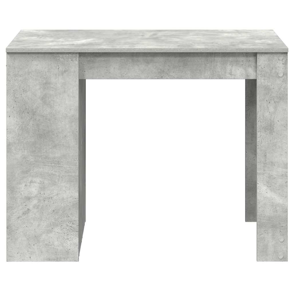 Concrete Grey Engineered Wood Desk with Drawer & Shelf - 102x62x77.5 cm