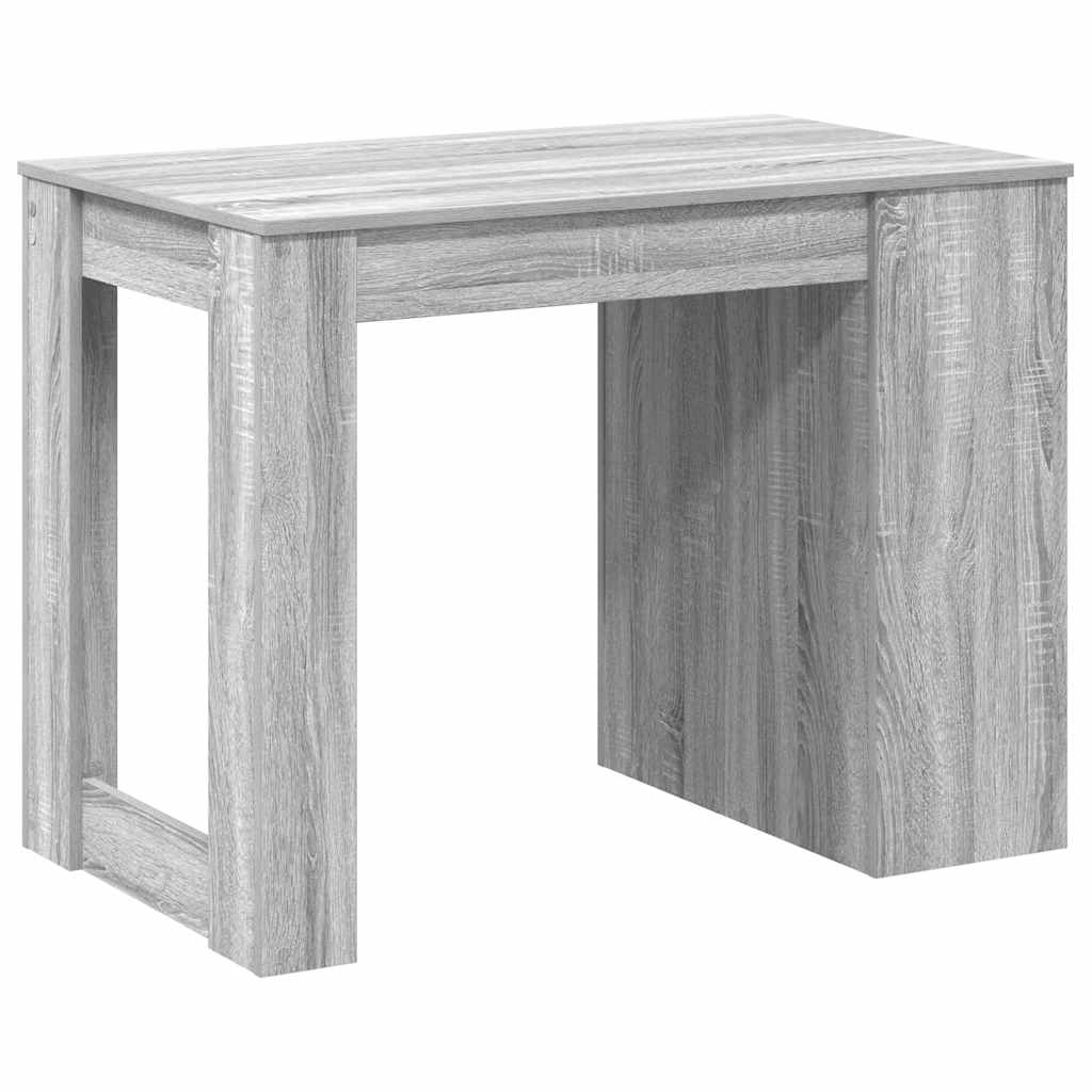 Grey Sonoma Engineered Wood Desk with Drawer & Shelf, 102x62x77.5 cm