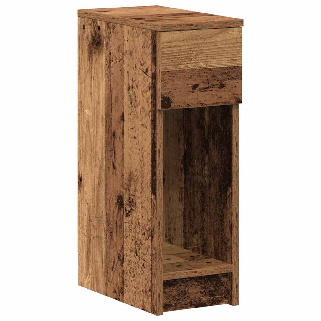Bedside Cabinet with Drawer Old Wood 20x36x60 cm