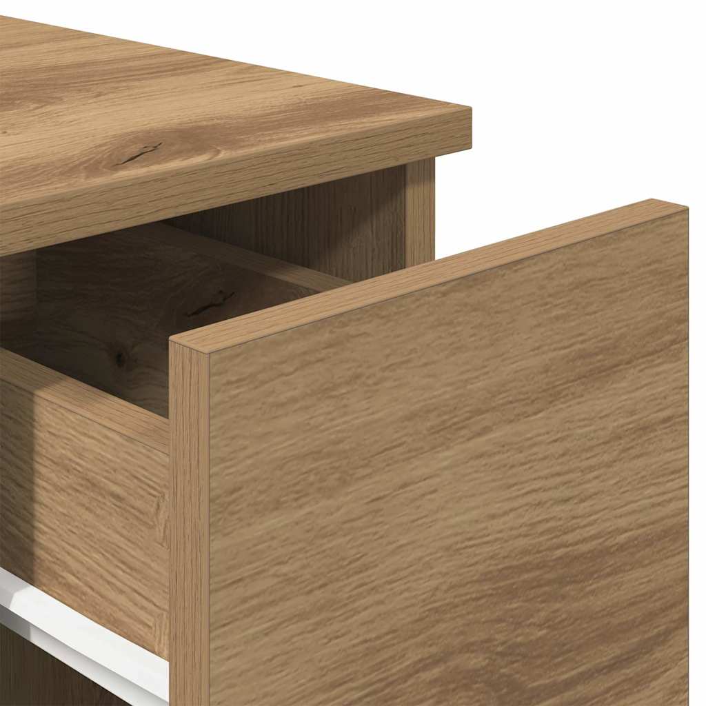 Bedside Cabinet with Drawer Artisan Oak 20x36x60 cm