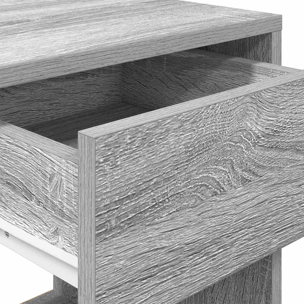 Bedside Cabinet with Drawer Grey Sonoma 35x34x66.5 cm