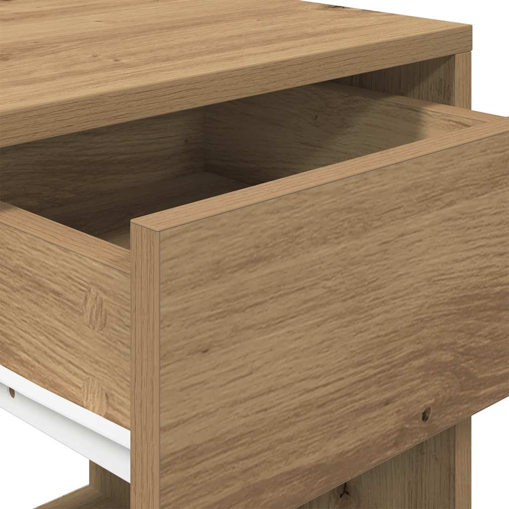 Bedside Cabinets with Drawer 2 pcs Artisan Oak 35x34x66.5 cm