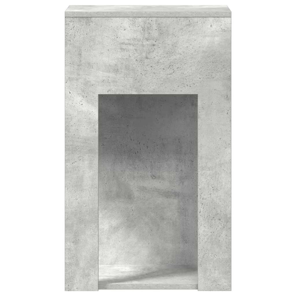 Concrete Grey Computer Tower Stand with Drawer - 30x44x74 cm