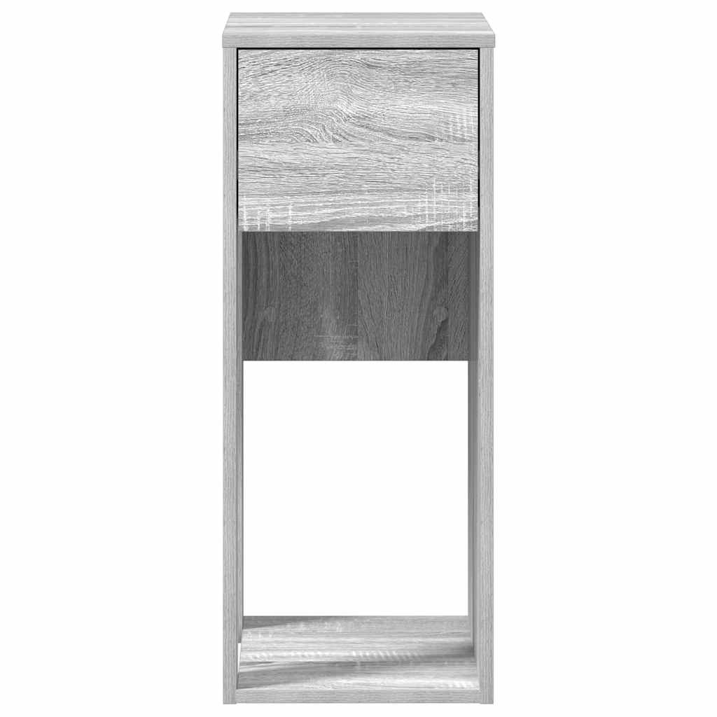 Grey Sonoma Computer Tower Stand with Drawer, 30x44x74 cm