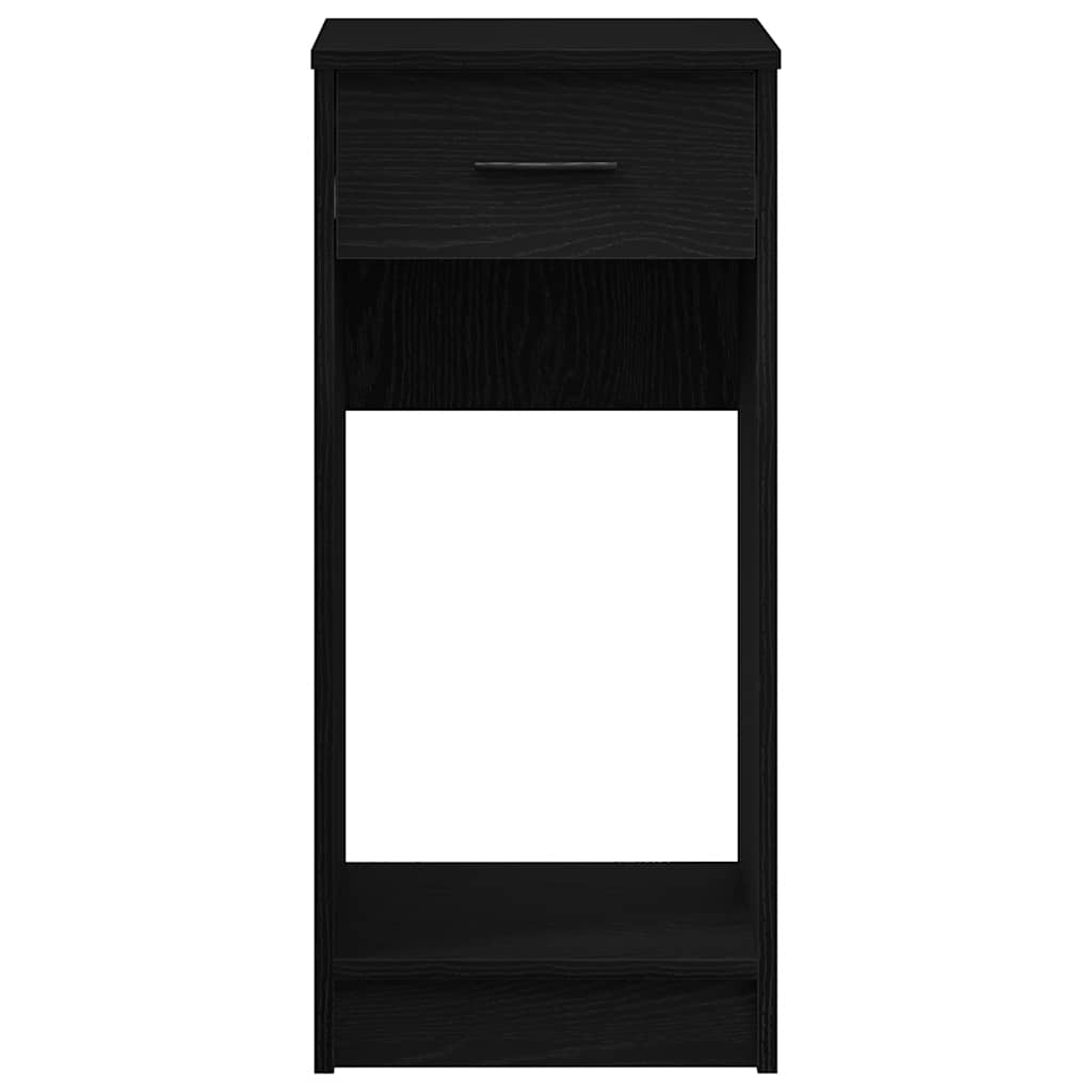 Black Computer Tower Stand with Drawer - 35x45x77 cm, Sleek Design