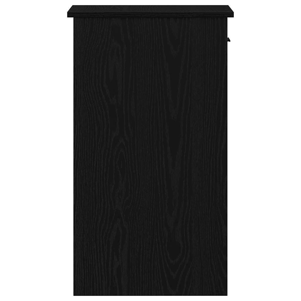 Black Computer Tower Stand with Drawer - 35x45x77 cm, Sleek Design
