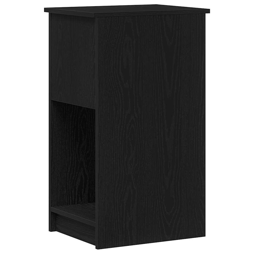 Black Computer Tower Stand with Drawer - 35x45x77 cm, Sleek Design