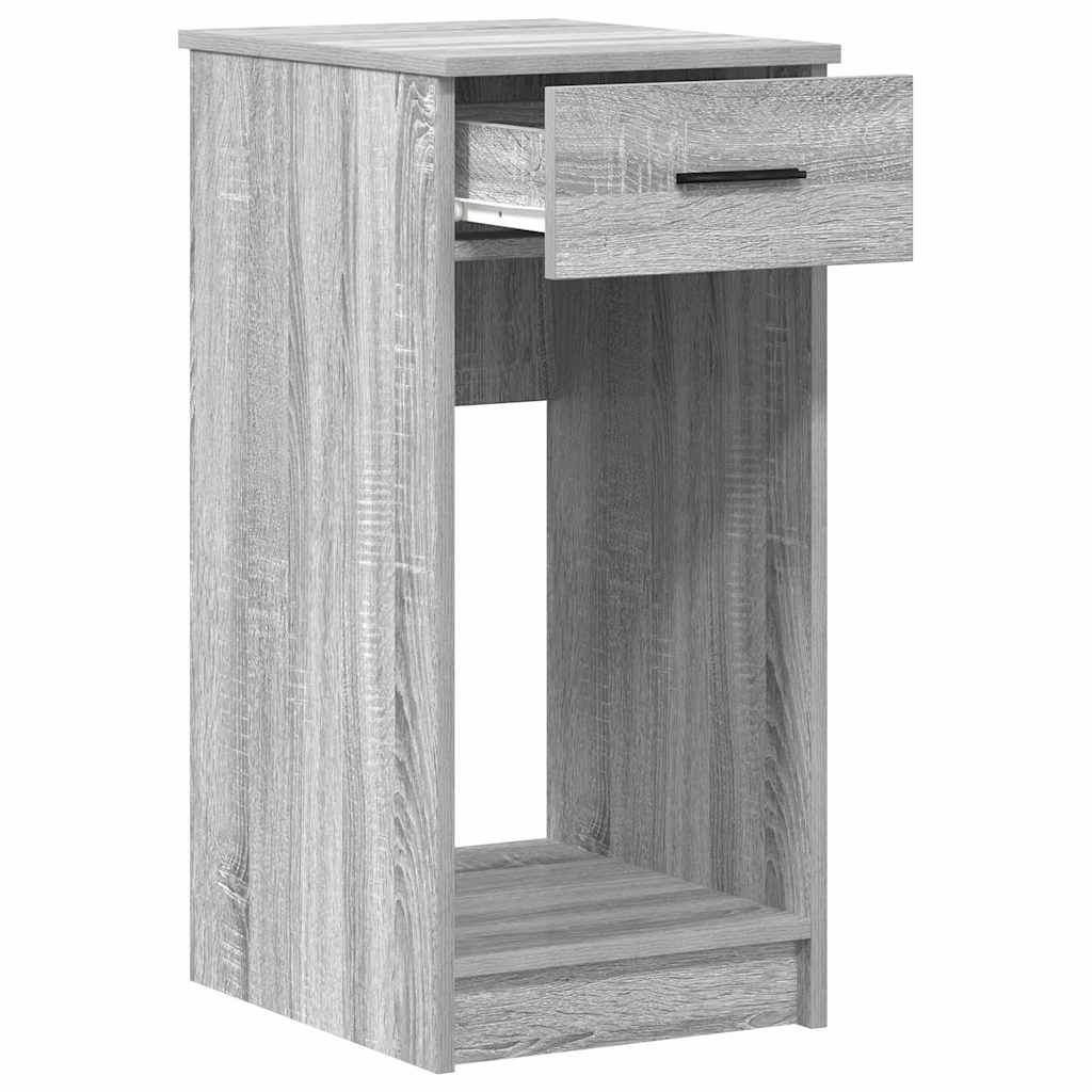 Grey Sonoma Computer Tower Stand with Drawer - 35x45x77 cm