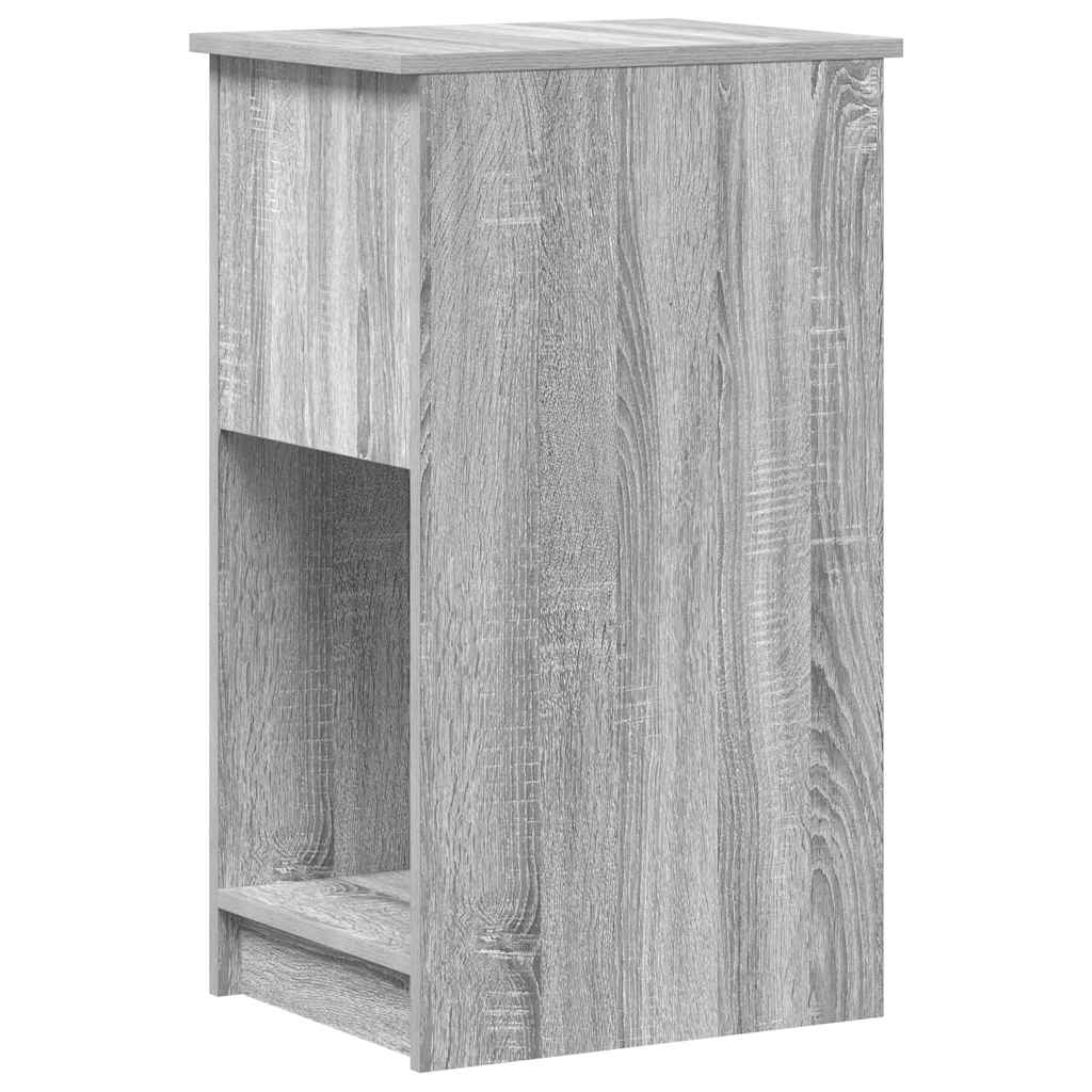 Grey Sonoma Computer Tower Stand with Drawer - 35x45x77 cm