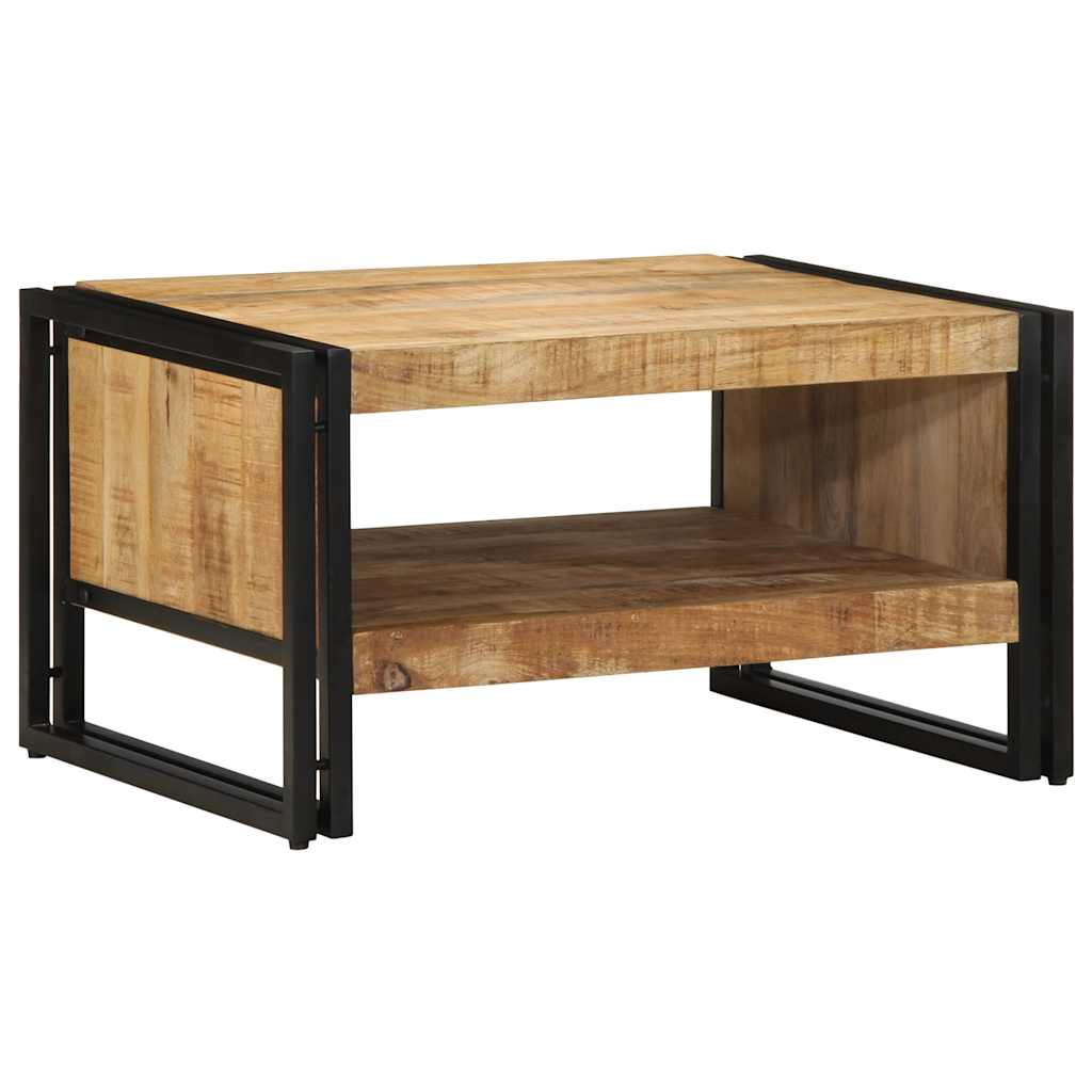 Coffee Table 70x50x38 cm Solid Rough Wood Mango