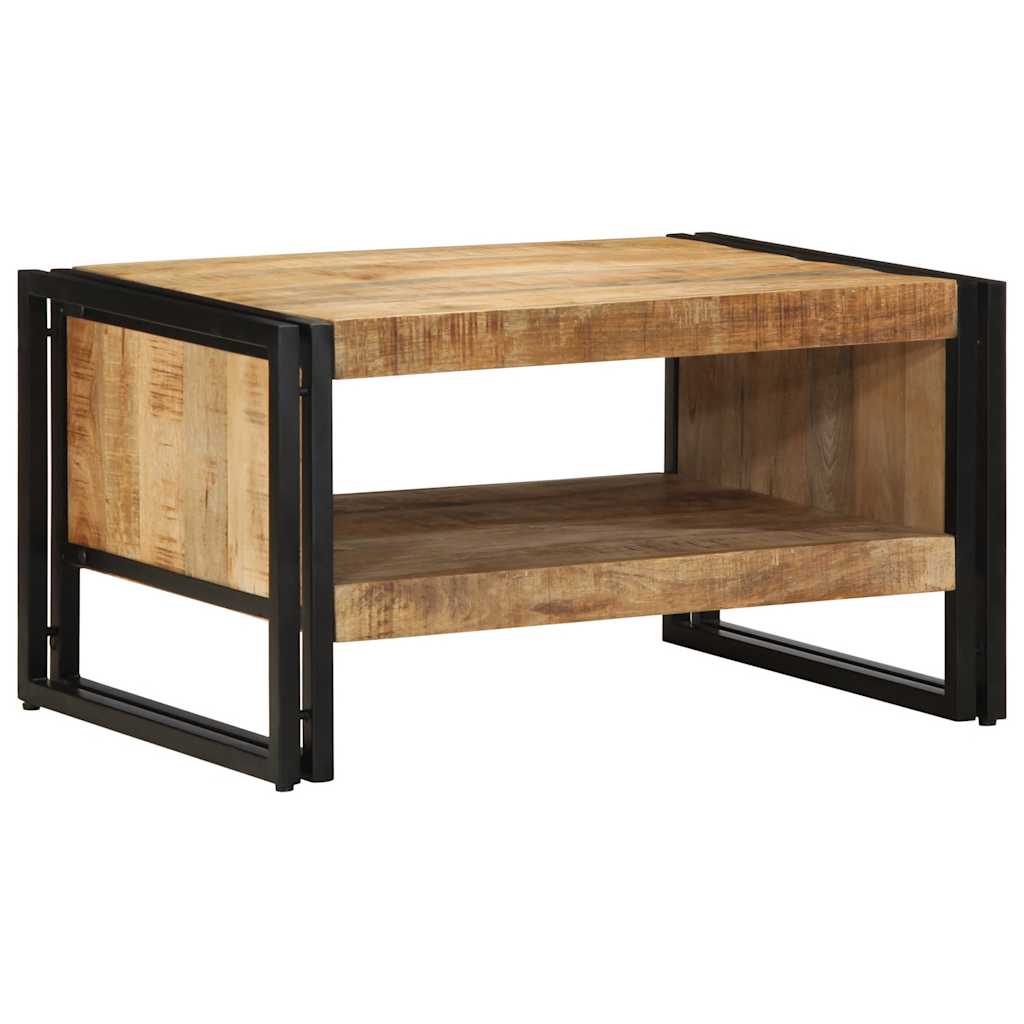 Coffee Table 70x50x38 cm Solid Rough Wood Mango
