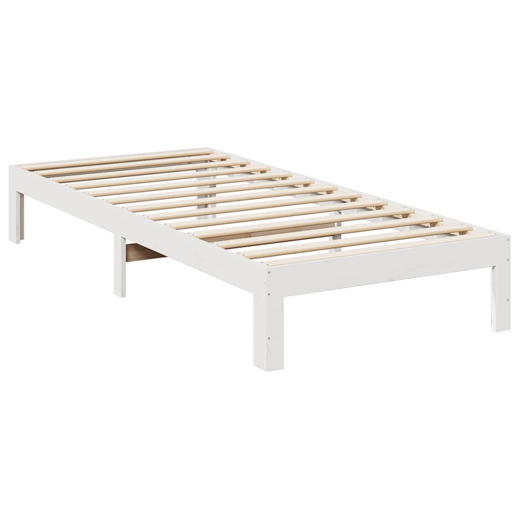 Bed Frame without Mattress White 80x200 cm Solid Wood Pine