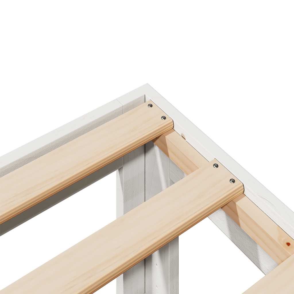Bed Frame without Mattress White 80x200 cm Solid Wood Pine